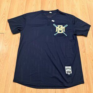 Milwaukee Brewers Navy Mesh Baseball Jersey